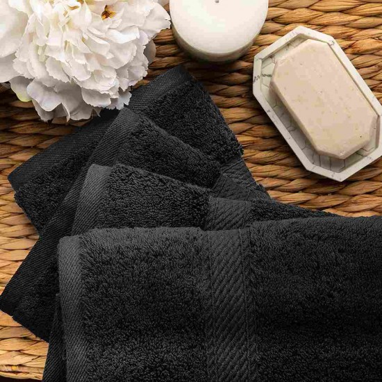 Shop quality Solid Egyptian Cotton Hand Towel Set, 4-Pieces, Black, 20 x 30 Inches in Kenya from vituzote.com Shop in-store or online and get countrywide delivery!