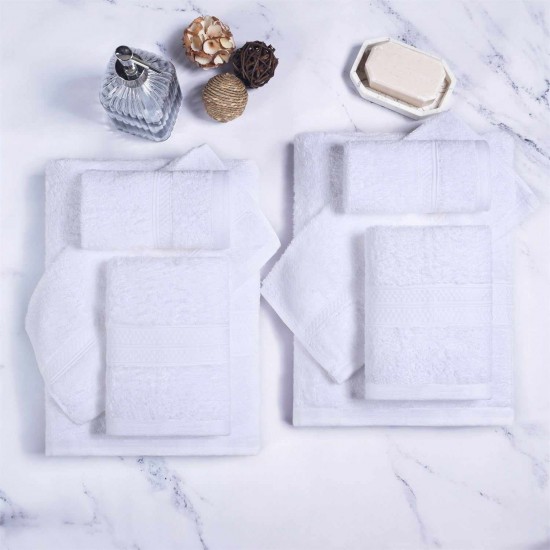 Shop quality Superior 650GSM Ultra-Soft Hypoallergenic Rayon from Bamboo Cotton Blend Assorted Bath Towel Set, Set of 8 - White in Kenya from vituzote.com Shop in-store or online and get countrywide delivery!