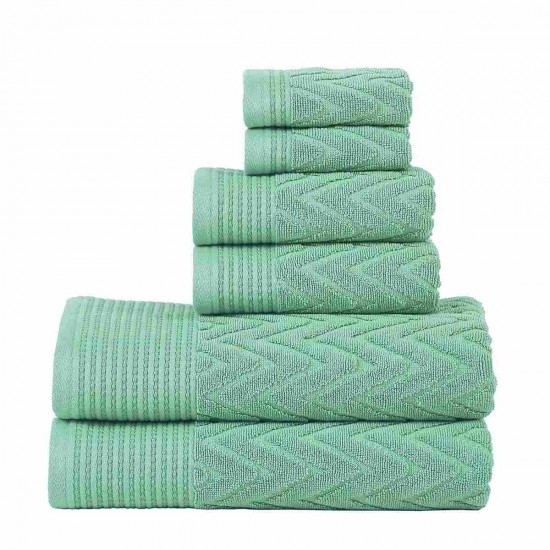 Shop quality Superior 100 Cotton Highly Absorbent 6-Piece Jacquard Chevron Towel Set, Cascade in Kenya from vituzote.com Shop in-store or online and get countrywide delivery!
