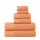 Shop quality Superior 100 Cotton Highly Absorbent 6-Piece Jacquard Chevron Towel Set, Papaya in Kenya from vituzote.com Shop in-store or online and get countrywide delivery!