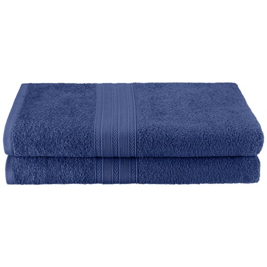 Shop quality Superior Eco-Friendly Ring-Spun 100 Cotton 2-Piece Bath Towel Set, Navy Blue, (Generous 34" x 68") in Kenya from vituzote.com Shop in-store or online and get countrywide delivery!