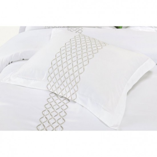 Shop quality Superior Hannah Wrinkle-Resistant Embroidered Duvet Cover and Pillow Sham Set, Queen Size, White/Grey in Kenya from vituzote.com Shop in-store or online and get countrywide delivery!