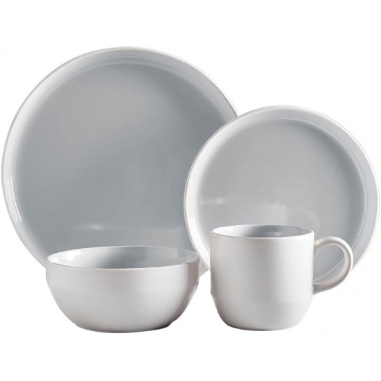Shop quality Tower Barbary & Oak Oslo 16 Piece Dinnerware Set, Stoneware, White and Nimbus Grey in Kenya from vituzote.com Shop in-store or online and get countrywide delivery!