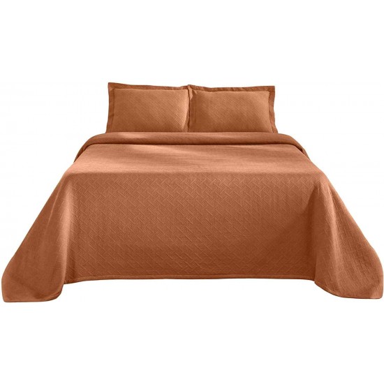 Shop quality Superior 100 Cotton Basketweave 3-Piece Bedspread with Pillow Shams,  Queen, Mandarin in Kenya from vituzote.com Shop in-store or online and get countrywide delivery!