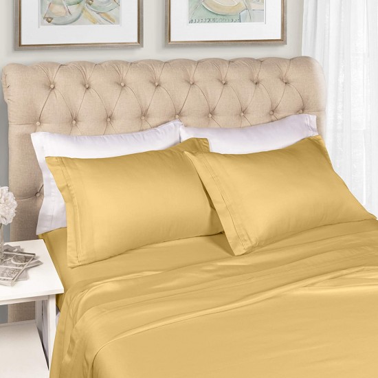 Shop quality Superior 1500-Thread Count Solid Premium Egyptian Cotton Deep Pocket Sheet Set, fits a mattress up to 18 inches; Queen Size, Gold in Kenya from vituzote.com Shop in-store or online and get countrywide delivery!