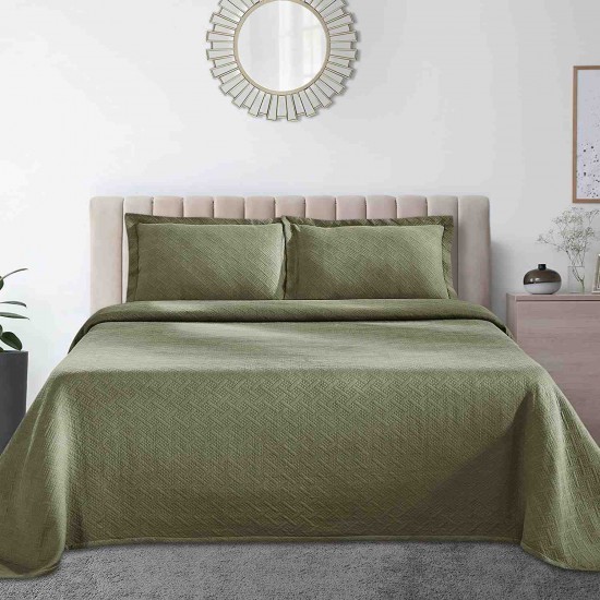 Shop quality Superior 100 Cotton Basketweave 3-Piece Bedspread with Pillow Shams- Queen, Sage in Kenya from vituzote.com Shop in-store or online and get countrywide delivery!
