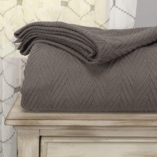 Shop quality Home City 100 Cotton Thermal Blanket - Oversized Throw, Woven Blanket with Herringbone Weave Pattern, Charcoal, Twin / Single Size in Kenya from vituzote.com Shop in-store or online and get countrywide delivery!