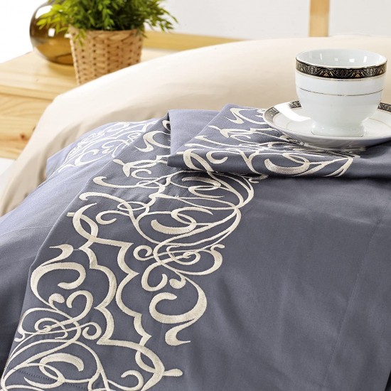 Shop quality Superior Harrison Embroidered, 300-Thread Count, Cotton, Full/Queen Bed Duvet Cover Set in Kenya from vituzote.com Shop in-store or online and get countrywide delivery!
