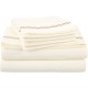 Shop quality Luxor Super Soft Light Weight, Cloud-Embroidered Microfiber Sheet Set, Wrinkle Resistant, Deep Pocket for Twin /Single Bed, Ivory with Taupe Embroidery in Gift Box in Kenya from vituzote.com Shop in-store or online and get countrywide deliver