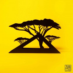 Zuri Acacia Tree Design Serviette Napkin Holder, Made in Kenya