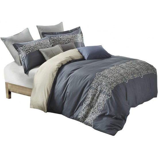 Shop quality Superior Harrison Embroidered, 300-Thread Count, Cotton, Full/Queen Bed Duvet Cover Set in Kenya from vituzote.com Shop in-store or online and get countrywide delivery!