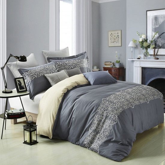 Shop quality Superior Harrison Embroidered, 300-Thread Count, Cotton, Full/Queen Bed Duvet Cover Set in Kenya from vituzote.com Shop in-store or online and get countrywide delivery!