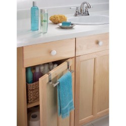 InterDesign Forma Over-the-Cabinet 9-Inch Bath Towel Bar, Brushed Stainless Steel