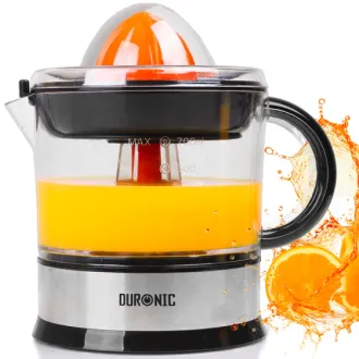 Duronic Electric Citrus Juicer Lemon Juicer Citrus Press with Adjustable Pulp Filter Fresh Orange Juice Maker Extractor for Lemons, Limes etc With 2 Sized Juicing Cones - 1 Year Warranty