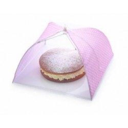 Kitchen Craft 42 cm Polka Dot Umbrella Cake/Food Cover, Pink