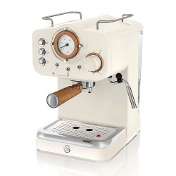 Swan Gatsby Pump Espresso Coffee Machine, Cream