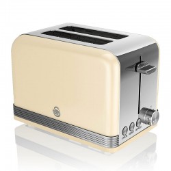 Swan 2 Slice Retro Toaster, Cream