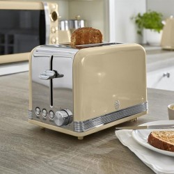 Swan 2 Slice Retro Toaster, Cream