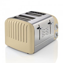 Swan 4 Slice Retro Toaster, Cream