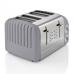 Swan 4 Slice Retro Toaster, Grey