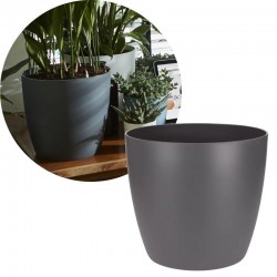 Elho Brussels Indoor Round Flowerpot, Anthracite,  30 cm 