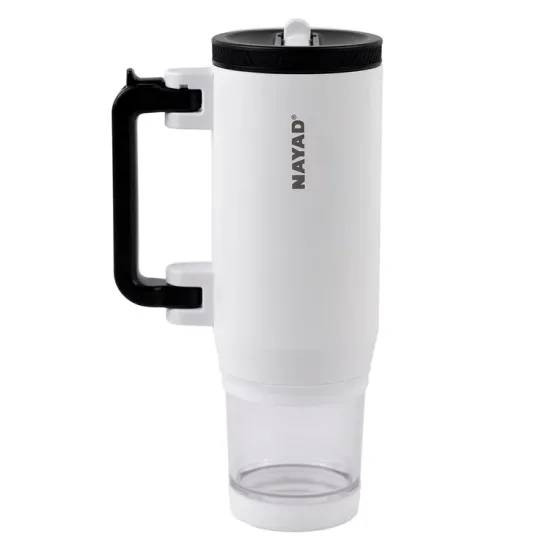 Nayad Hydrostash Tumbler with Snackbox - White, 680ml ( 12 hours hot )
