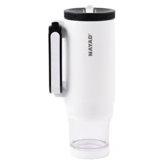 Nayad Hydrostash Tumbler with Snackbox - White, 680ml ( 12 hours hot )