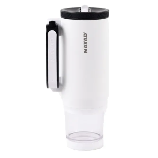 Nayad Hydrostash Tumbler with Snackbox - White, 680ml ( 12 hours hot )