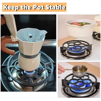 VZ Cast Iron Gas Ring Reducer for Moka Pots & Small Saucepans,18.3 cm