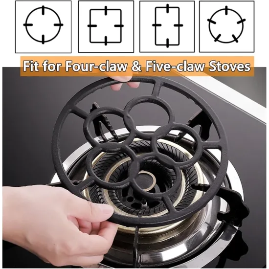 VZ Cast Iron Gas Ring Reducer for Moka Pots & Small Saucepans,18.3 cm