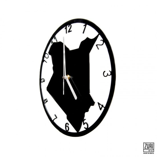 Shop quality Zuri Kenya Design Wall Clock, Powder Coated Black - Made in Kenya in Kenya from vituzote.com Shop in-store or online and get countrywide delivery!