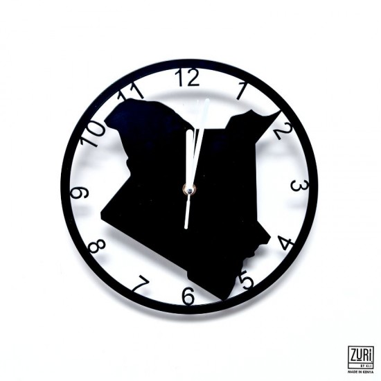 Shop quality Zuri Kenya Design Wall Clock, Powder Coated Black - Made in Kenya in Kenya from vituzote.com Shop in-store or online and get countrywide delivery!