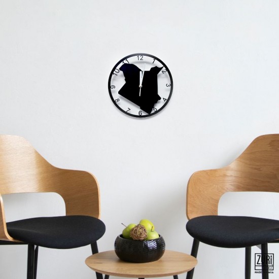 Shop quality Zuri Kenya Design Wall Clock, Powder Coated Black - Made in Kenya in Kenya from vituzote.com Shop in-store or online and get countrywide delivery!