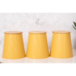 Kitchen Craft Storage Canisters Set of 3, 1 Litre, Yellow
