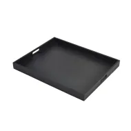 Neville Genware Solid Black Butlers Tray, 53.5 x 42.5 x 4.5cm (L x W x H)