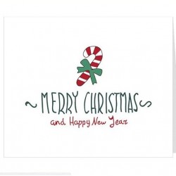 TUPARKA Christmas Card  With Envelope & Sticker, Merry Christmas, White