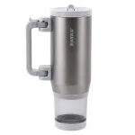 Nayad Hydrostash Tumbler with Snackbox - Silver, 680ml ( 12 hours hot )