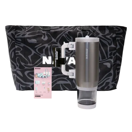 Nayad Hydrostash Tumbler with Snackbox - Silver, 680ml ( 12 hours hot )