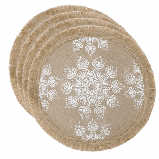 Shop quality Creative Tops Hessian Placemats, Set of 4, White Mandala Design in Kenya from vituzote.com Shop in-store or online and get countrywide delivery!