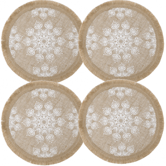 Shop quality Creative Tops Hessian Placemats, Set of 4, White Mandala Design in Kenya from vituzote.com Shop in-store or online and get countrywide delivery!