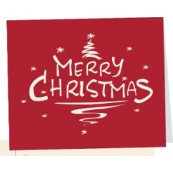 TUPARKA Christmas Card  With Envelope & Sticker, Merry Christmas, Red