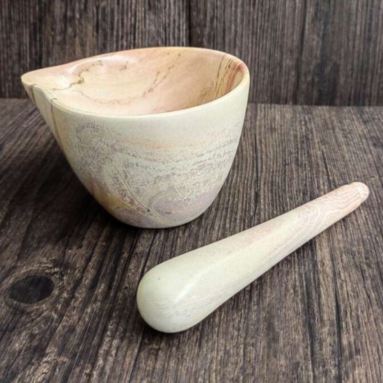 Shop quality Undugu Mortar and Pestle, Handcrafted Pink Soapstone  ( Expect color & size variation) in Kenya from vituzote.com Shop in-store or online and get countrywide delivery!