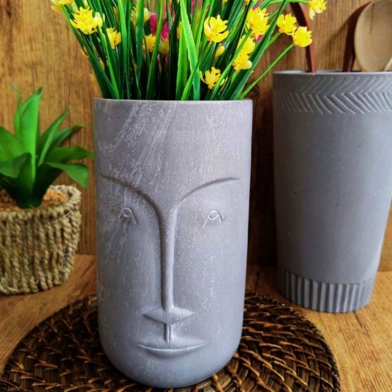 Undugu Straight Face Handcrafted Soapstone Flower Statement Vase, UNFACFLOWV Shop quality Undugu Straight Face Handcrafted Soapstone Flower Statement Vase in Kenya from vituzote.com Shop in-store or online and get countrywide delivery!