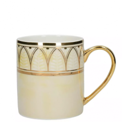 Victoria And Albert Dagoty Duchesse Cream Can Mug with Gold Leaf