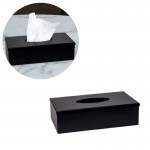 Zuri Steel Finish Tissue Box Holder - Matt Black - Made in KENYA