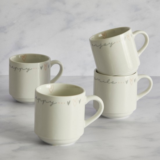 Shop quality Dunelm Sweet Words Stacking Porcelain Mugs white, Set of 4 in Kenya from vituzote.com Shop in-store or online and get countrywide delivery!