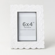 Dunelm Pearl Lace Effect Photo Frame 