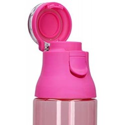 BUILT Flip Top Water Bottle, Tritan Plastic, Pink, 740 ml