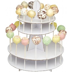 KitchenCraft Sweetly Does It Cake Pop Decorating Stand, White