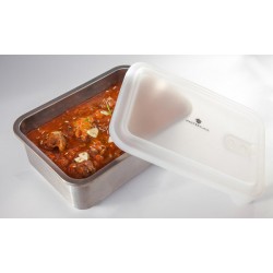MasterClass All-in-One Stainless Steel Container with Lid, Microwave Safe, 1.3-Litre 